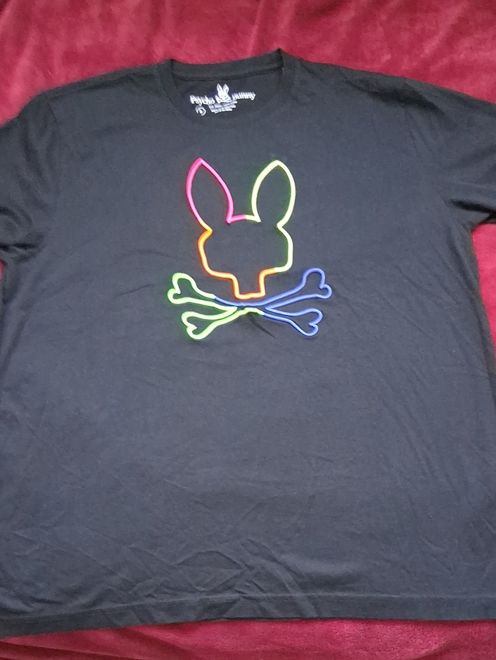 Mens Psycho Bunny Leo Black Tee Size 8